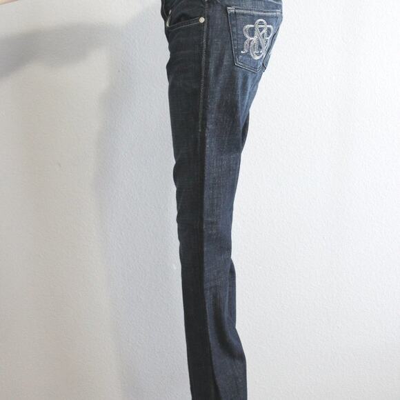ROCK & REPUBLIC Denim Dark Wash Jeans Size 26 Embroidered Pocket "Kasandra" - Picture 2 of 10